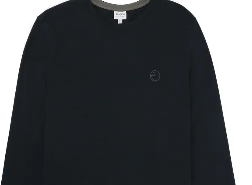 Dark Gray Logo Long-Sleeved T-Shirt