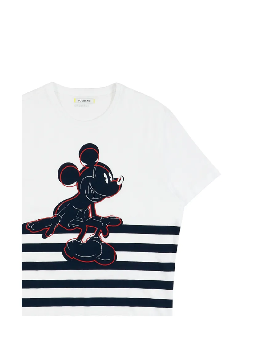 Round Collar Striped T-Shirt