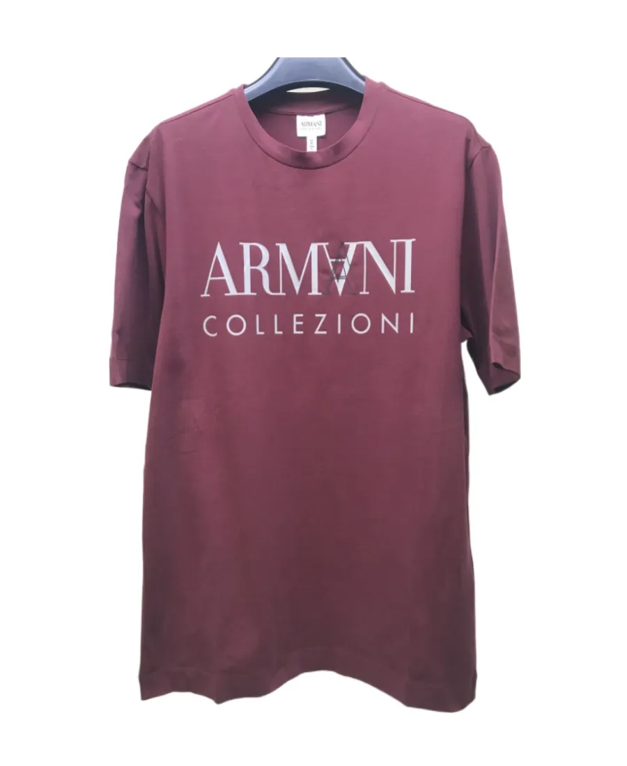 Logo Printed Round-Collar Short-Sleeved T-Shirt