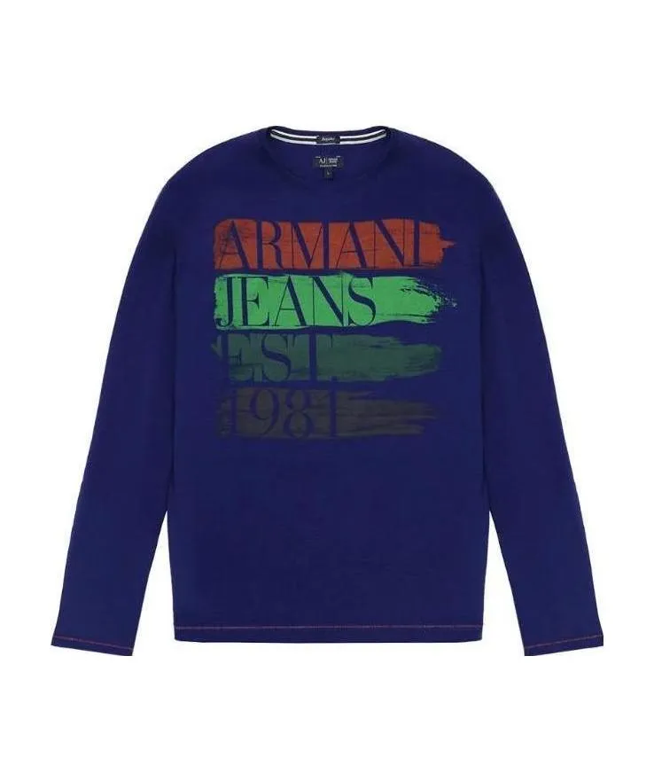 T-Shirt With Round Neck And Long Sleeves