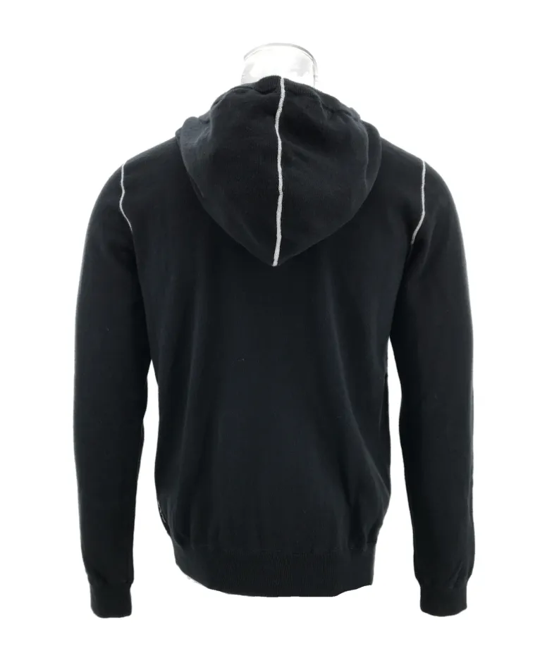 Hooded Long-Sleeved Knitted Jacket