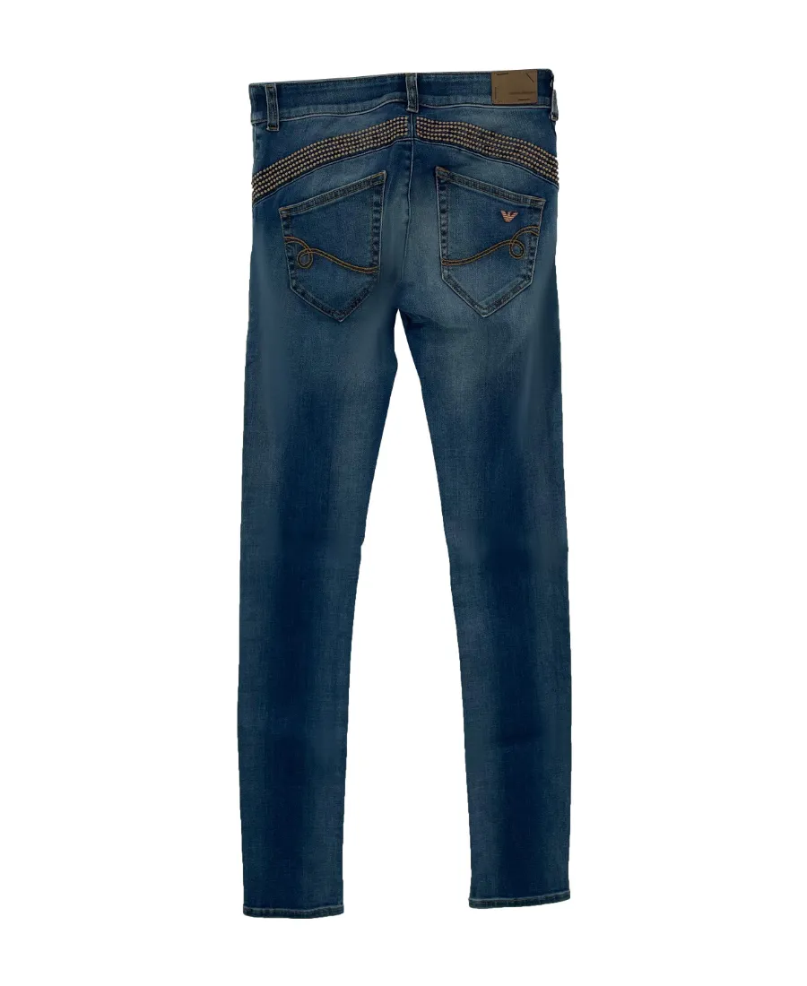Zipper Button Denim Pants