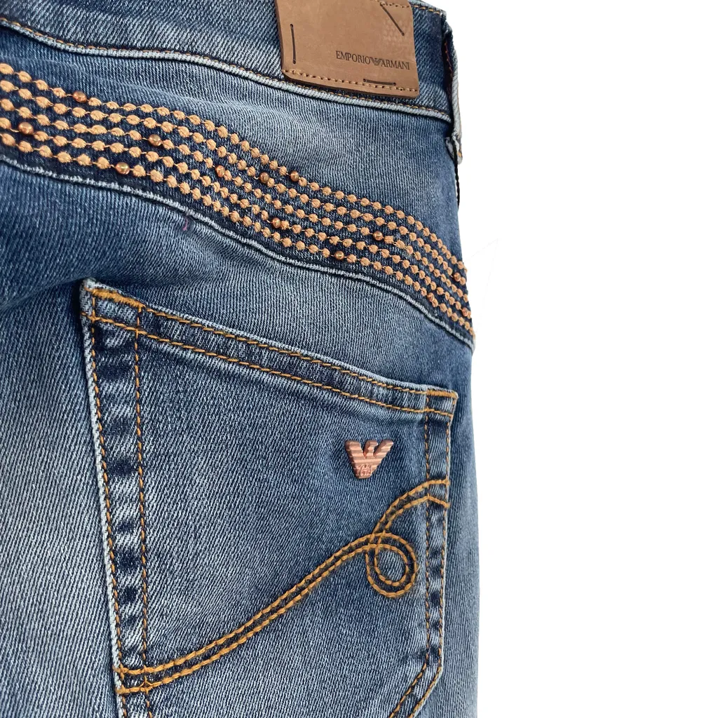 Zipper Button Denim Pants