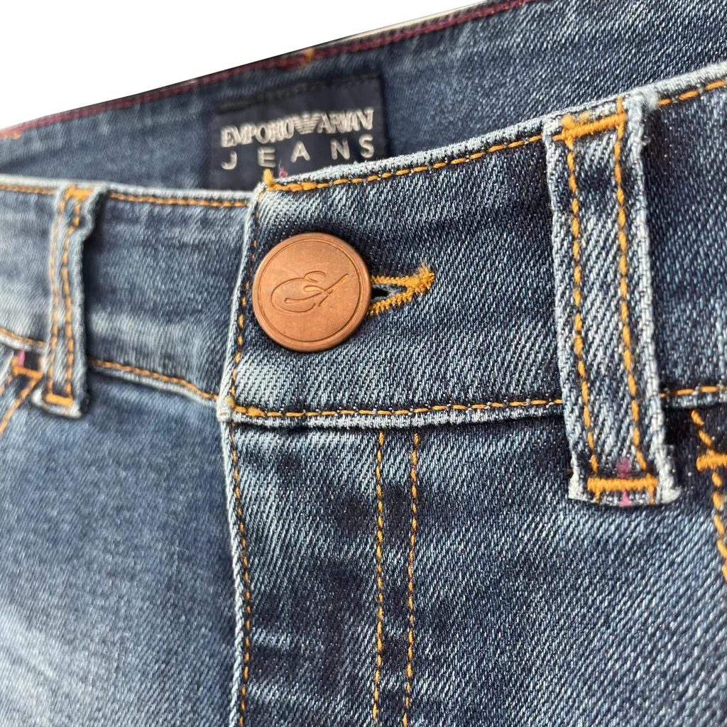 Zipper Button Denim Pants