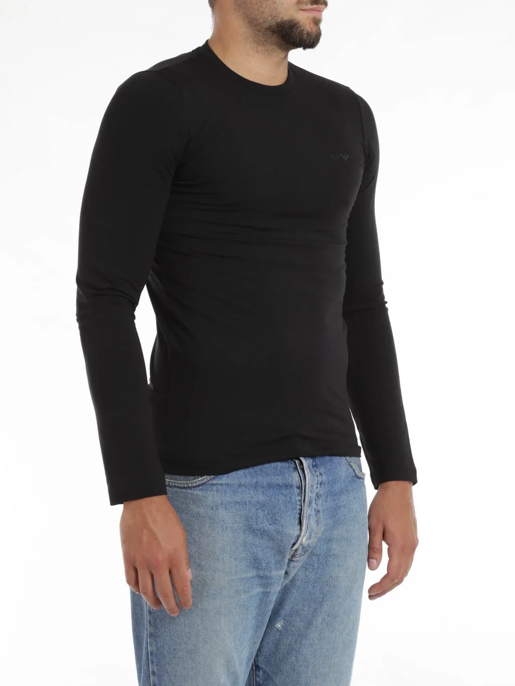Round Collar And Long-Sleeved T-Shirt