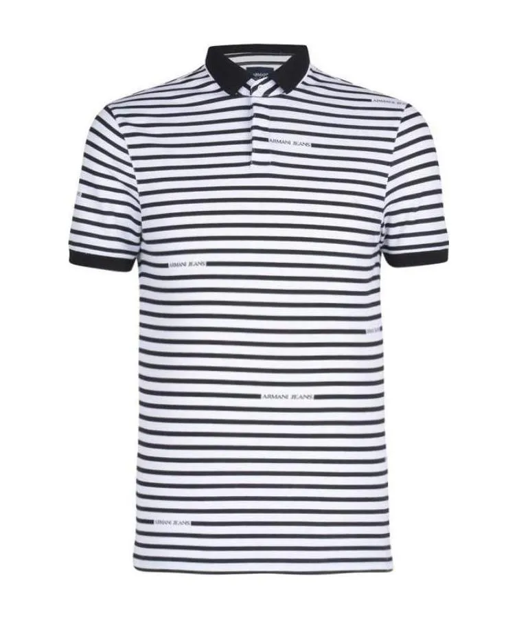 Horizontal Striped Polo Shirt