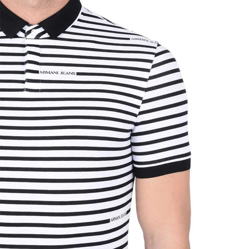 Horizontal Striped Polo Shirt