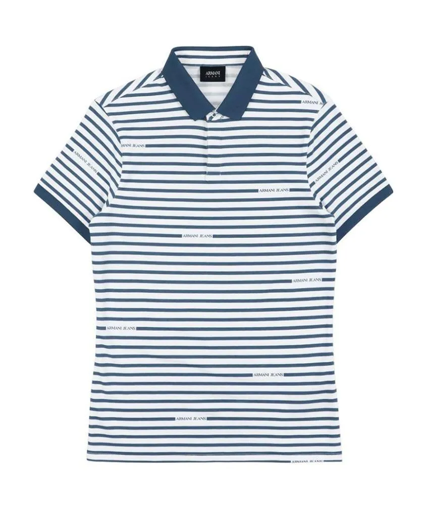 Horizontal Striped Polo Shirt