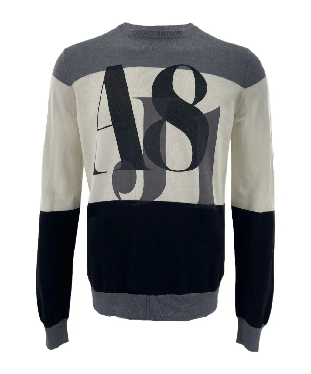 Round-Collar And Long-Sleeved Sweater