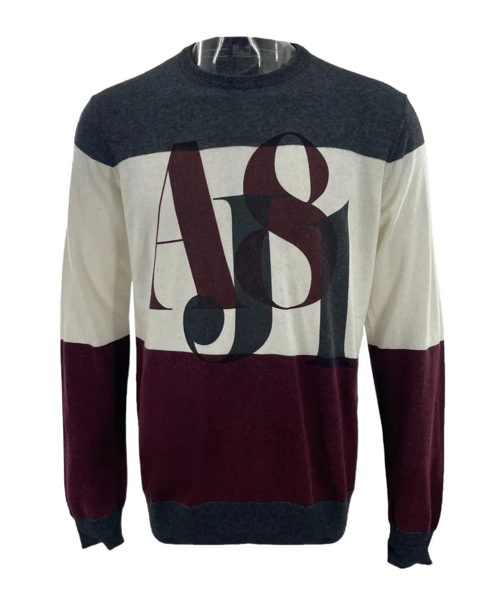 Round-Collar And Long-Sleeved Sweater
