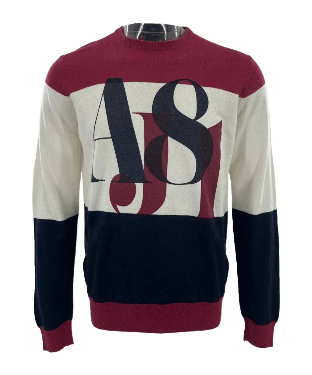 Round-Collar And Long-Sleeved Sweater