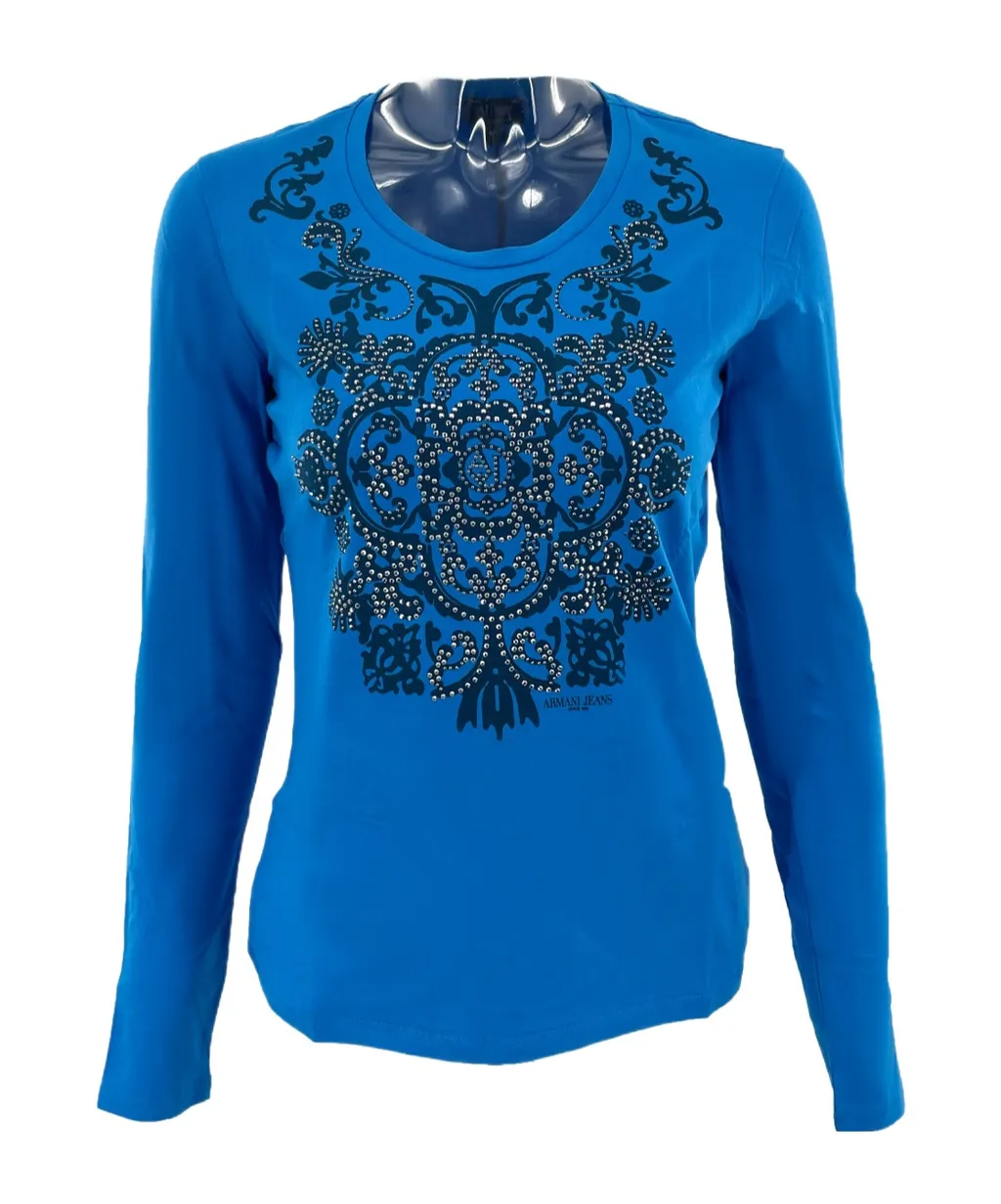 Round Collar And Long-Sleeved T-Shirt