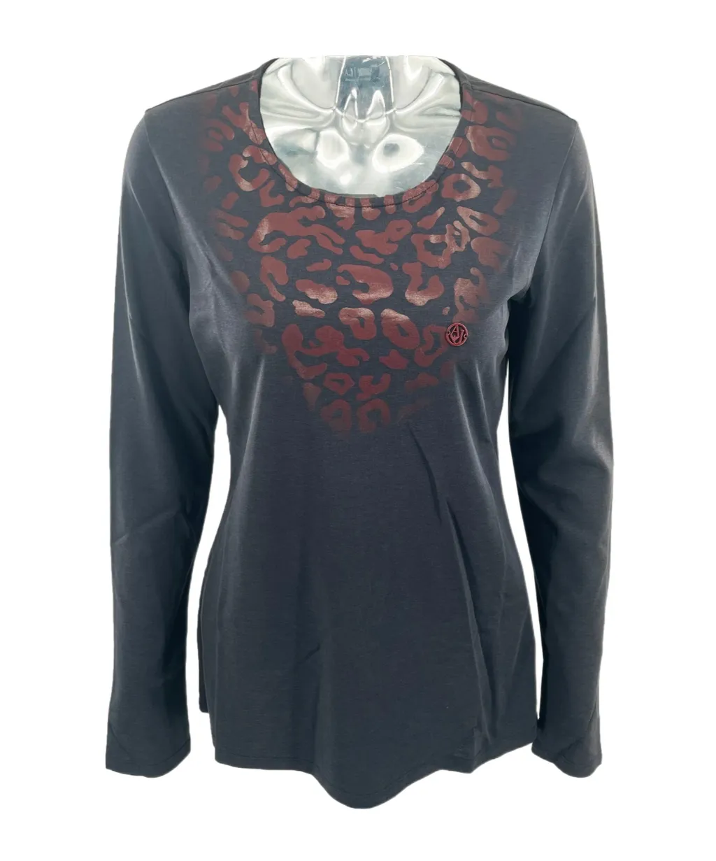 Round Collar And Long-Sleeved T-Shirt