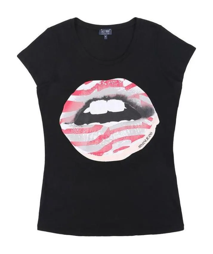 Round Collar Printed T-Shirt