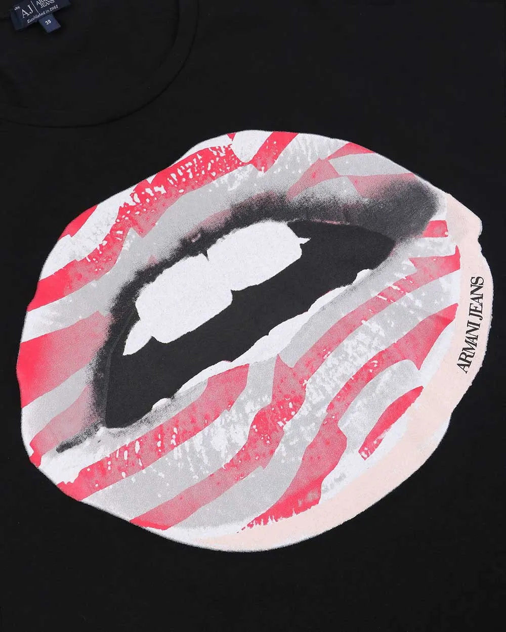 Round Collar Printed T-Shirt