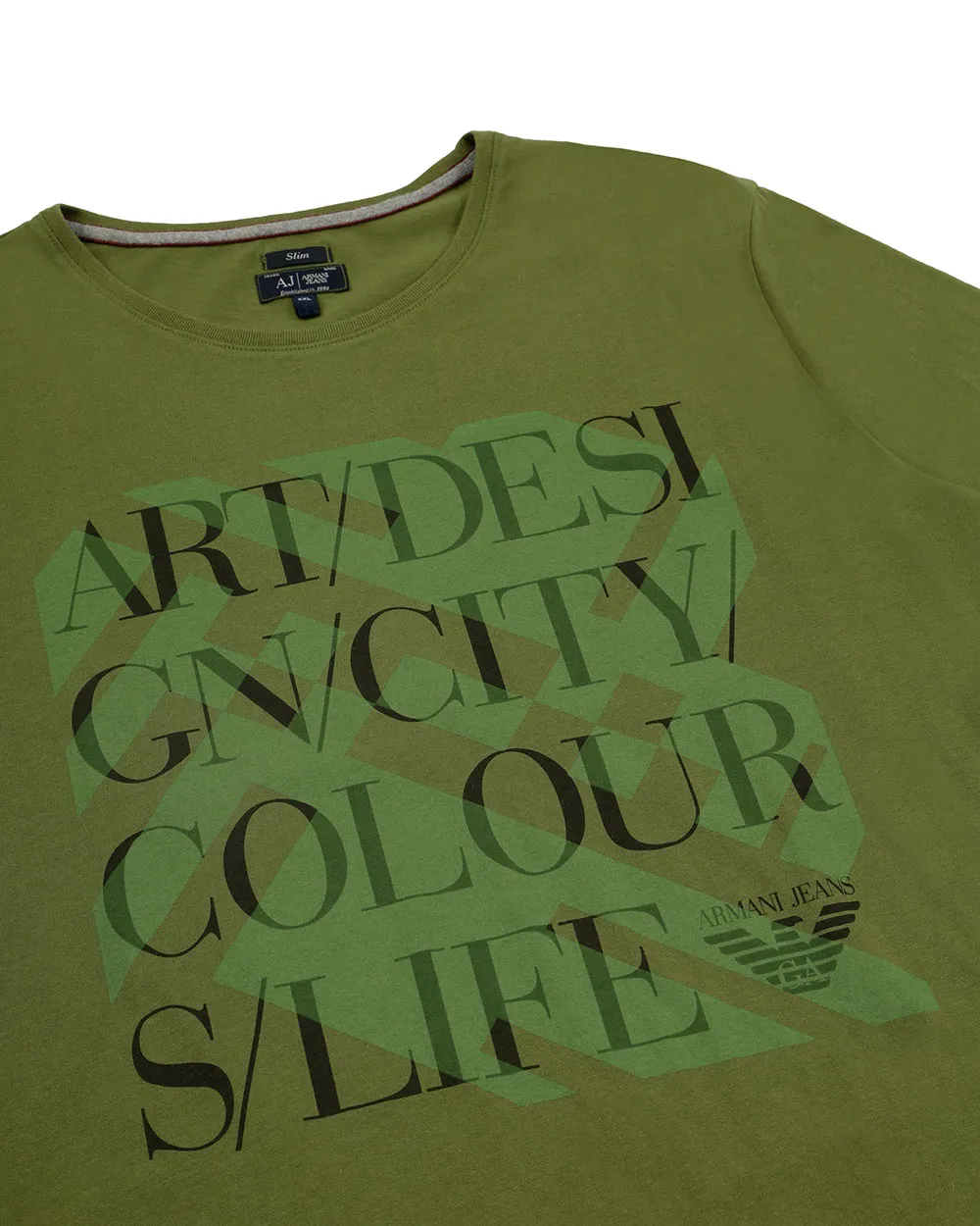 Round Collar Printed T-Shirt