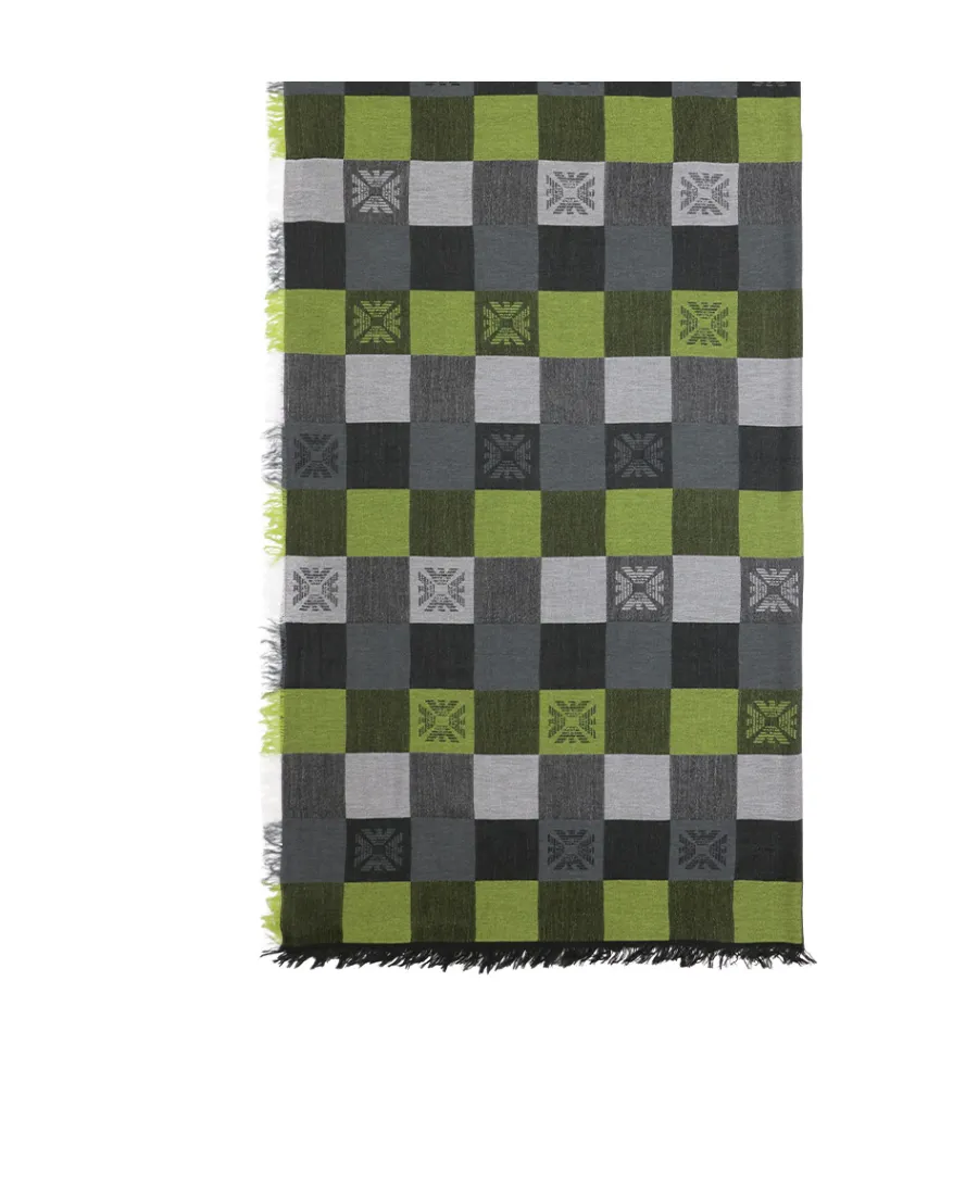 Logo Checkered Scarf