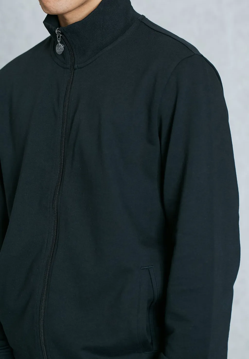 Black Logo Printed Sports Suit