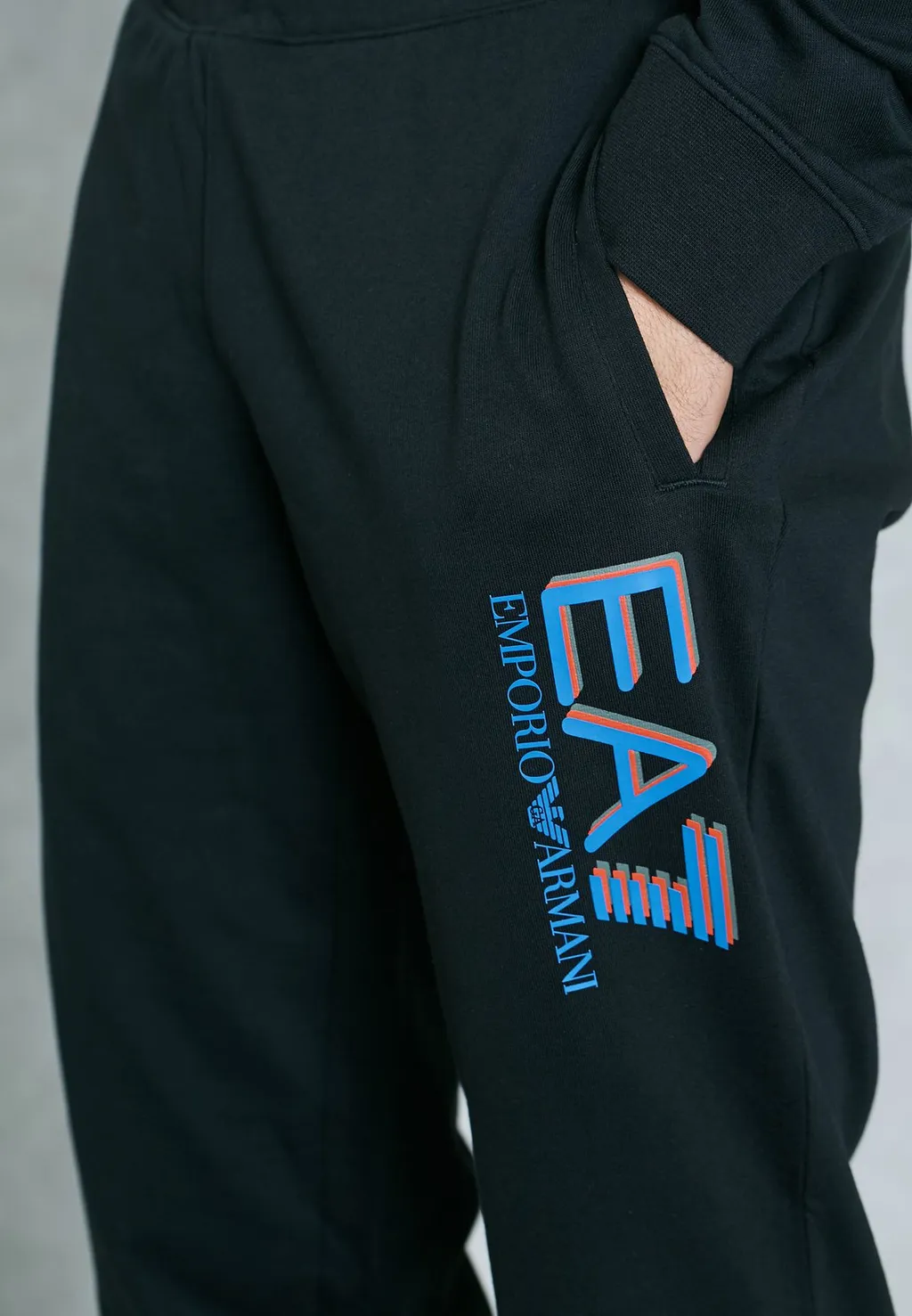 Black Logo Printed Sports Suit