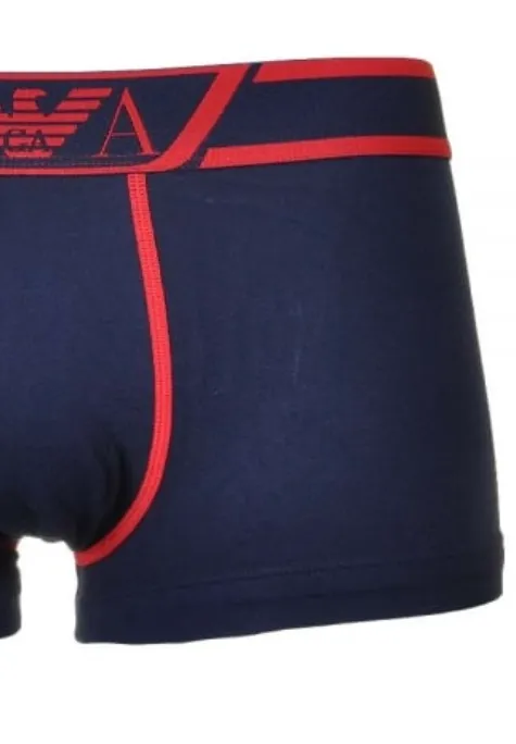Dark Blue Logo Waist-Printed Boxers