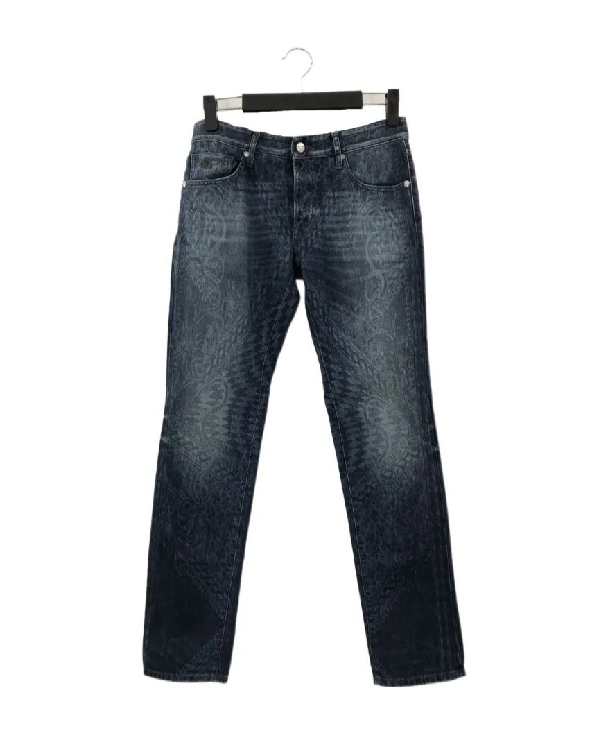 Faded Details Denim Trousers