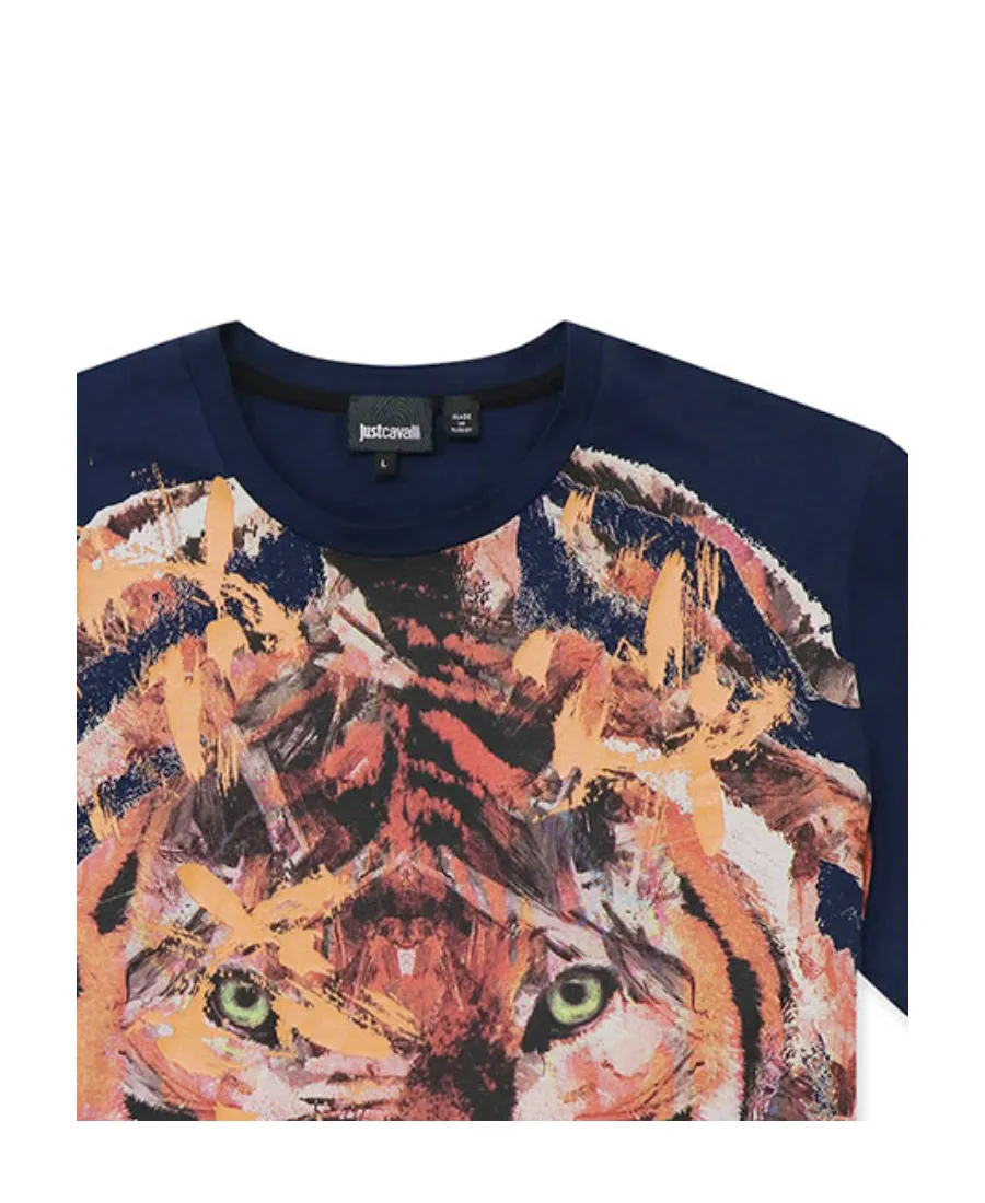 Navy Blue Printed T-Shirt