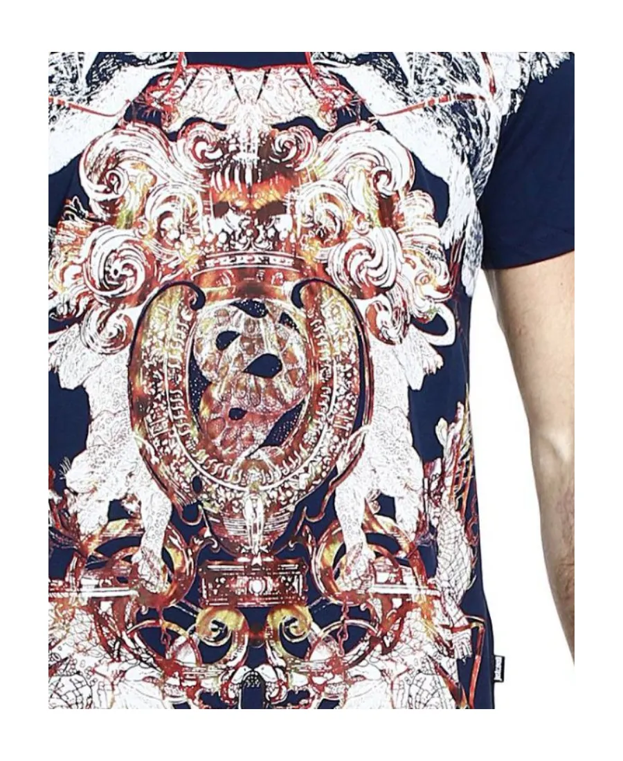 Navy Blue Printed T-Shirt