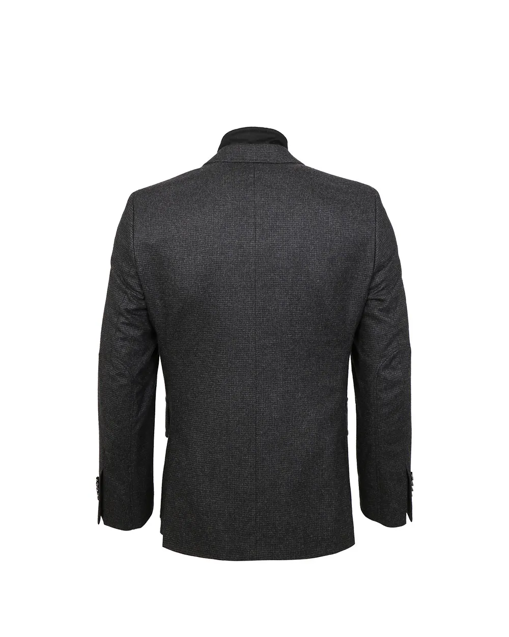 Dark Gray Single-Breasted Suit Coat