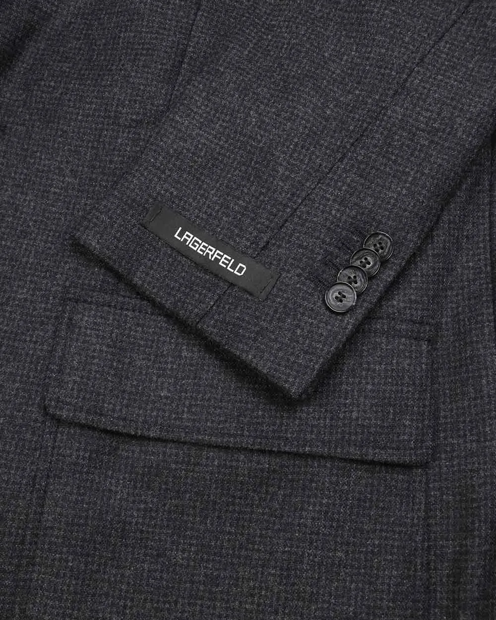 Dark Gray Single-Breasted Suit Coat