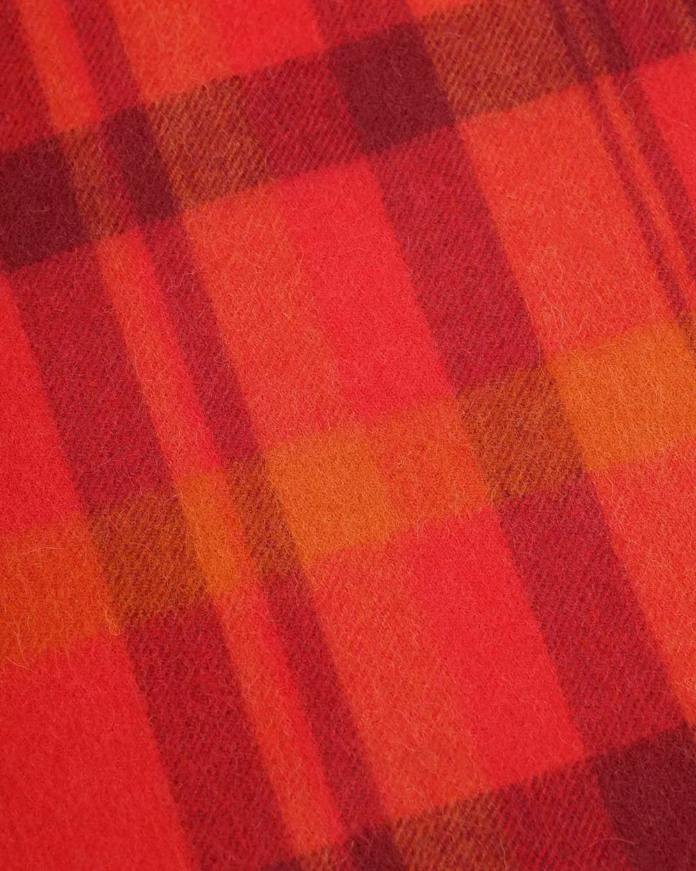 Checked Tassel Scarf