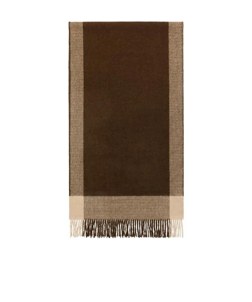 Checkered Fringed Scarf