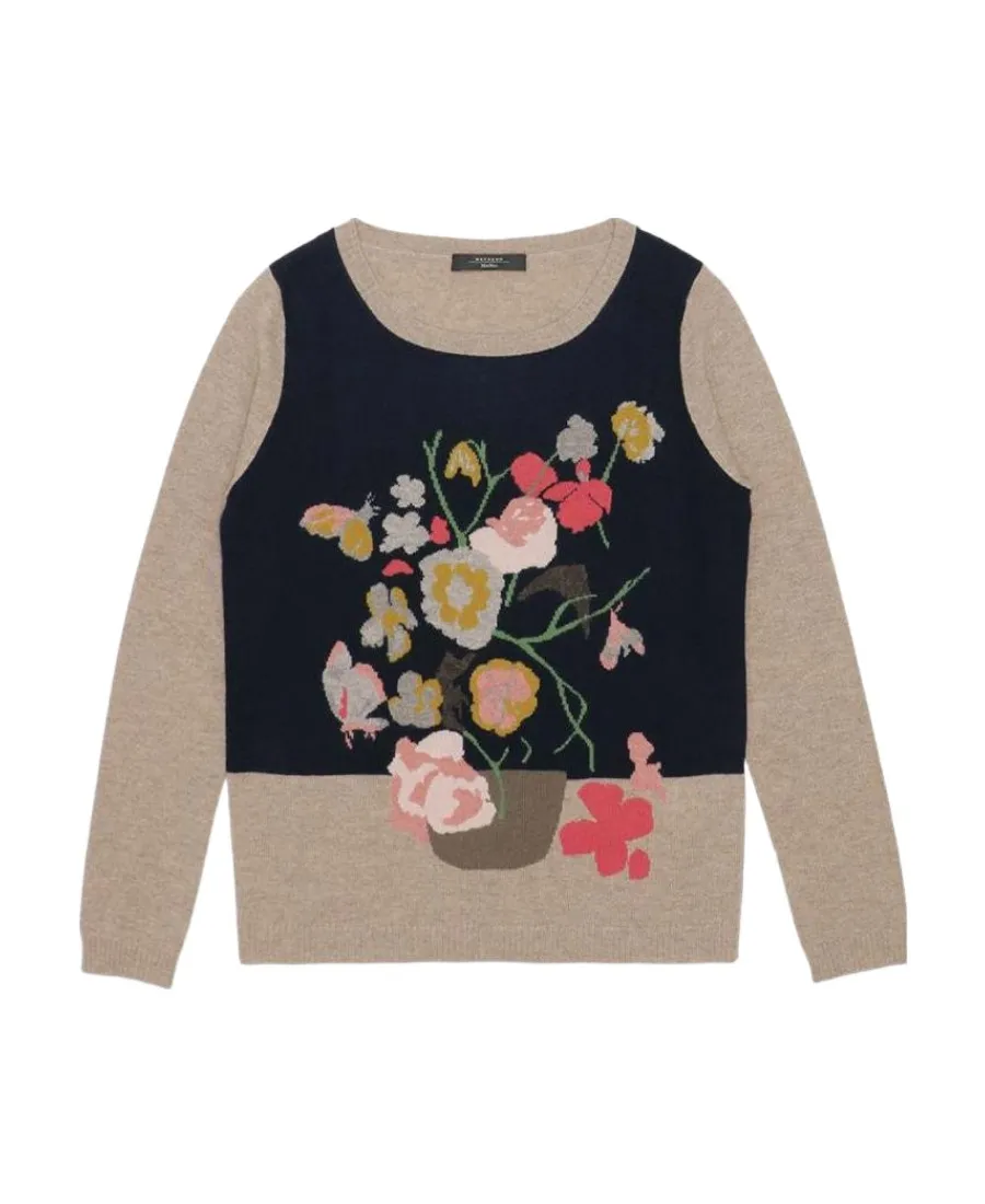 Round-Collar And Long-Sleeved Pullover