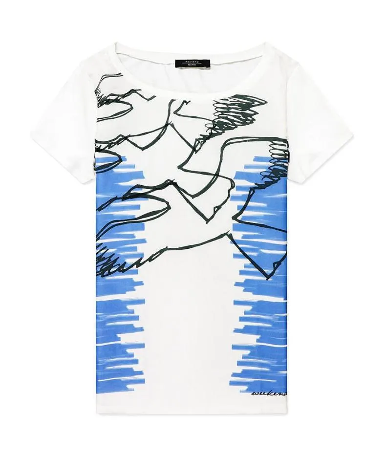 Printed T-Shirt With Round Neck