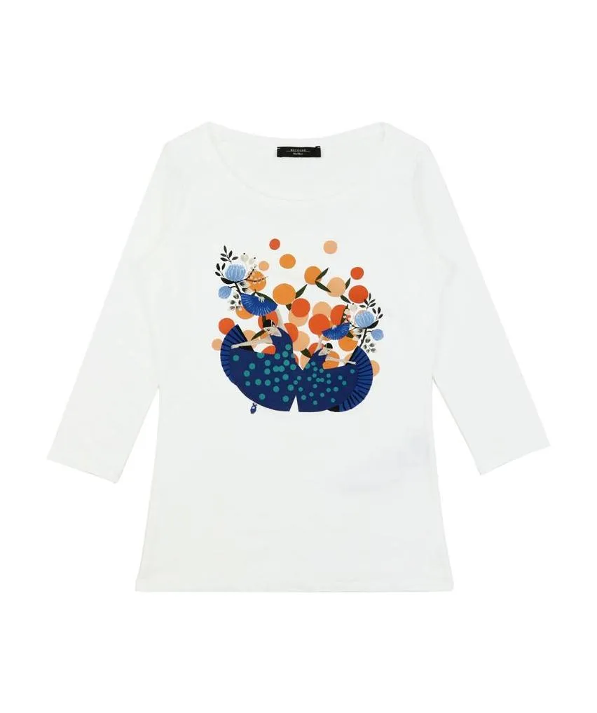 T-Shirt With Round Neck And Long Sleeves