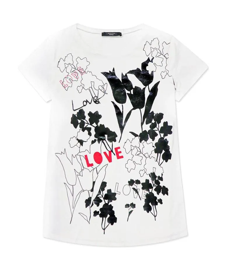 Printed T-Shirt With Round Neck