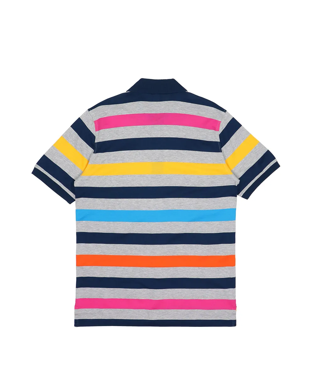 Striped Short-Sleeved Polo Shirt