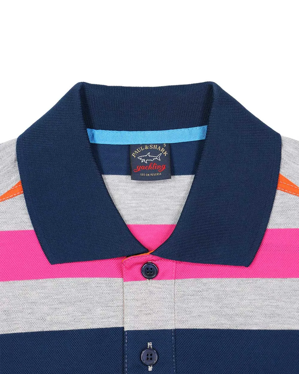 Striped Short-Sleeved Polo Shirt