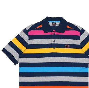 Striped Short-Sleeved Polo Shirt