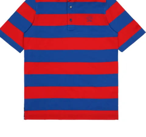 Striped Short-Sleeved Polo Shirt