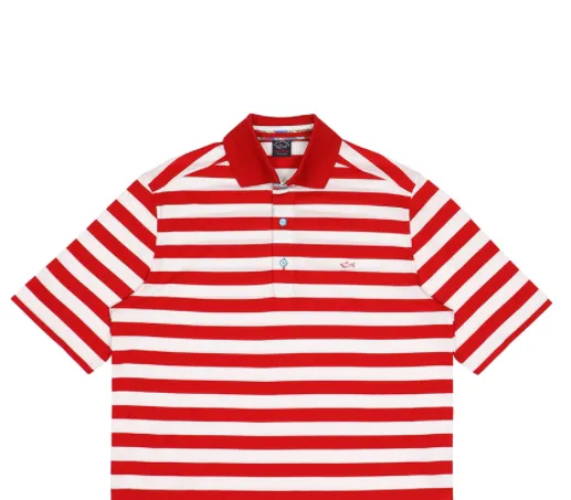 Striped Short-Sleeved Polo Shirt