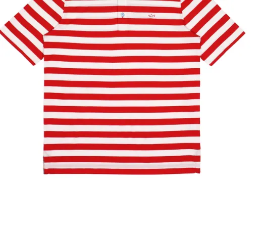 Striped Short-Sleeved Polo Shirt