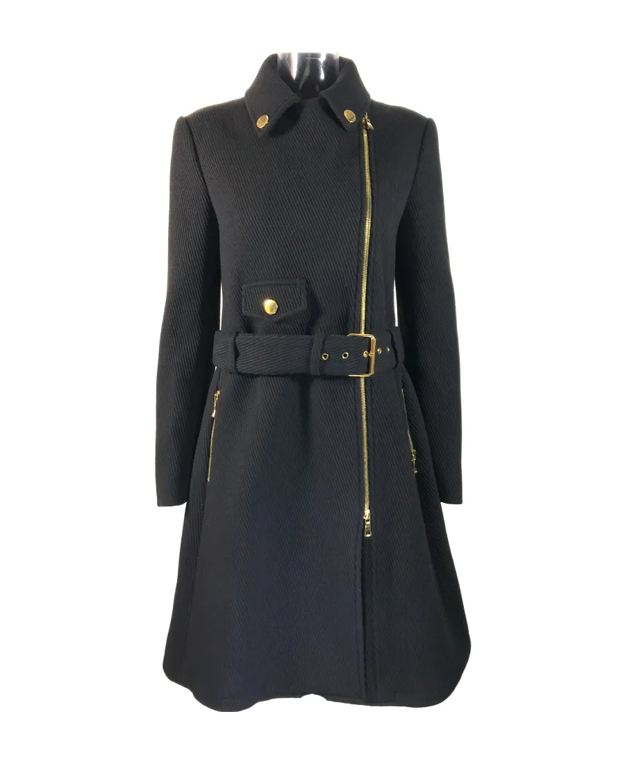 Oblique Cardigan Zipper Coat