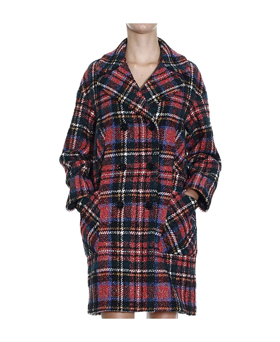 Checked Detail Coat