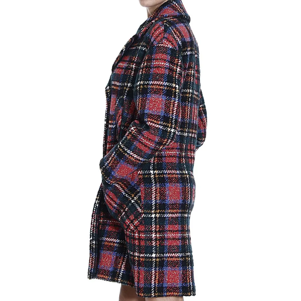 Checked Detail Coat