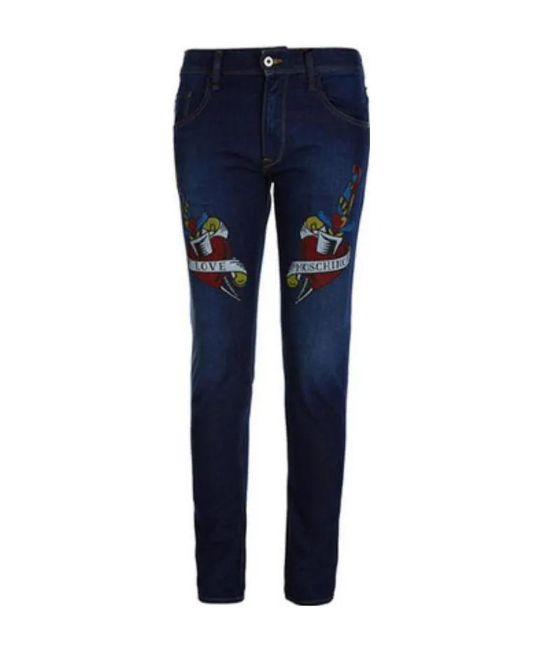 Heart Printed Jeans