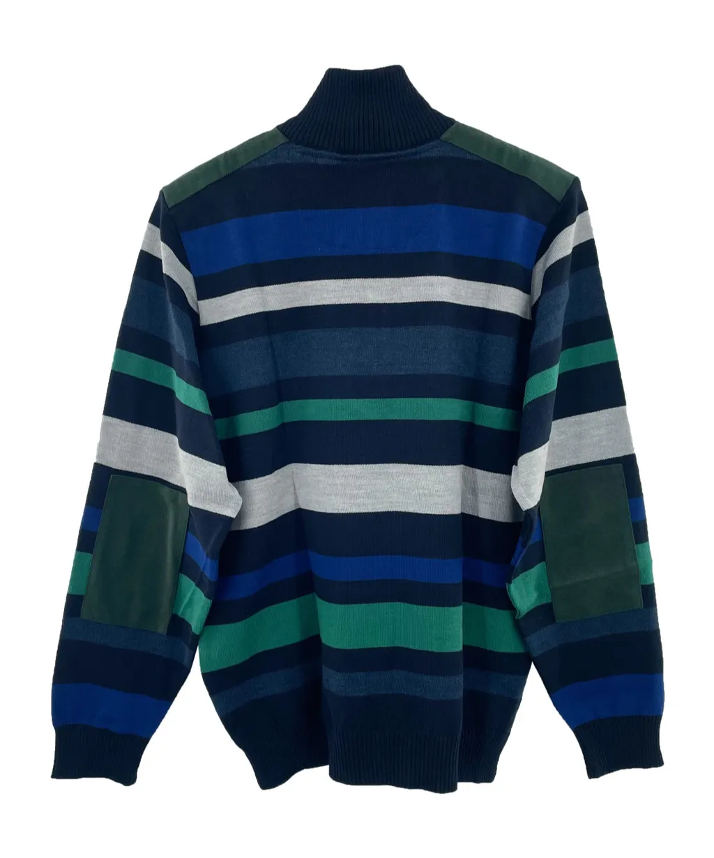 Striped Zipper Sweater