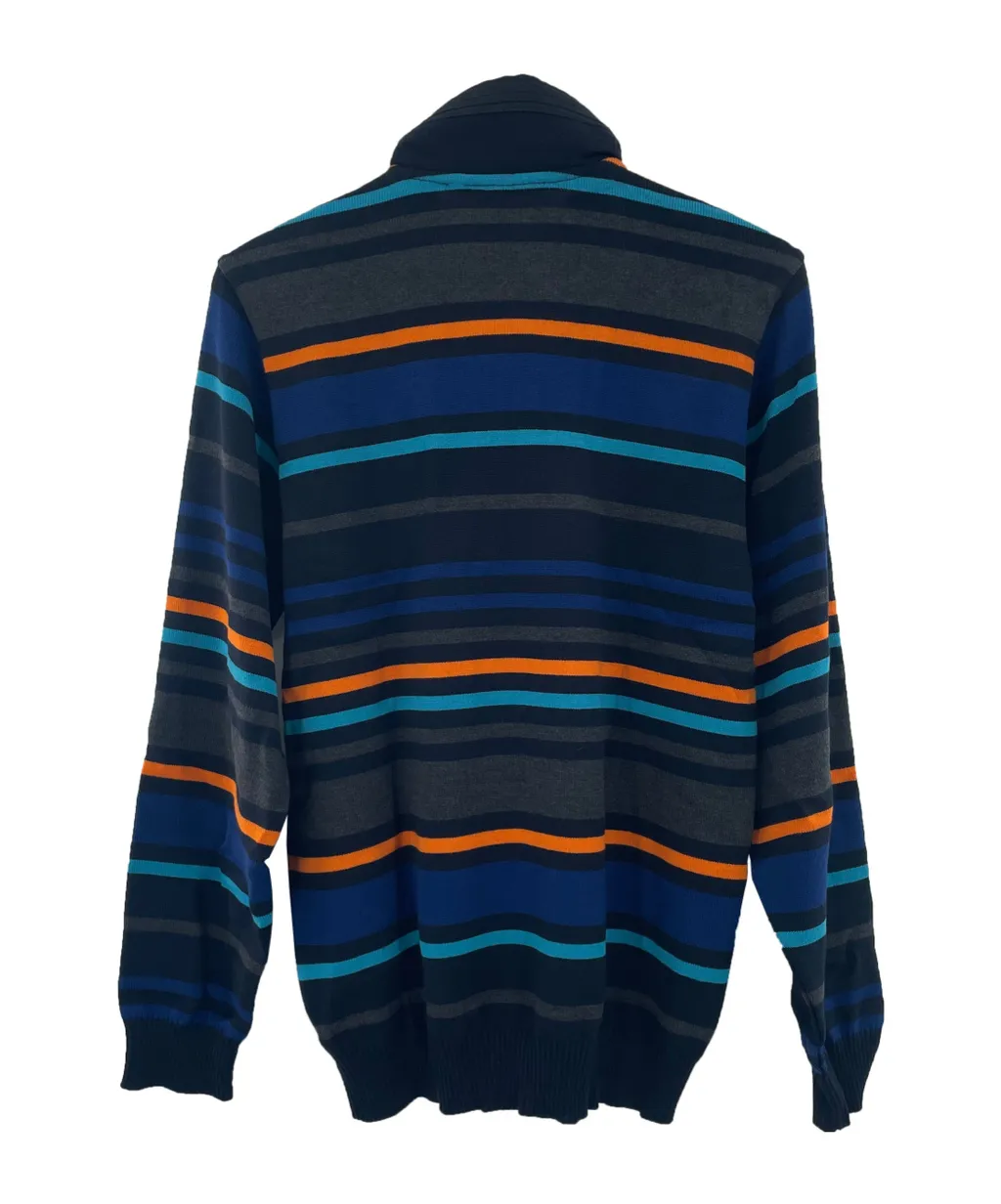 Striped Zipper Sweater