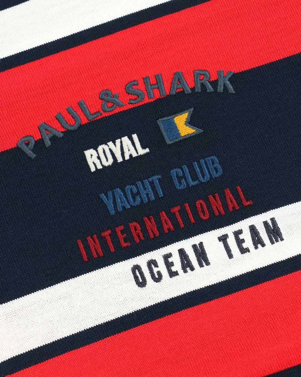 Striped Long-Sleeved Polo Shirt