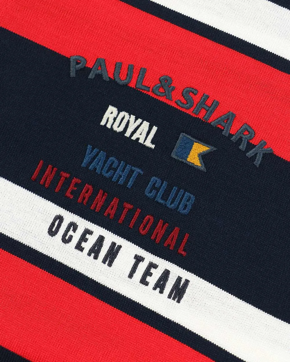 Striped Long-Sleeved Polo Shirt