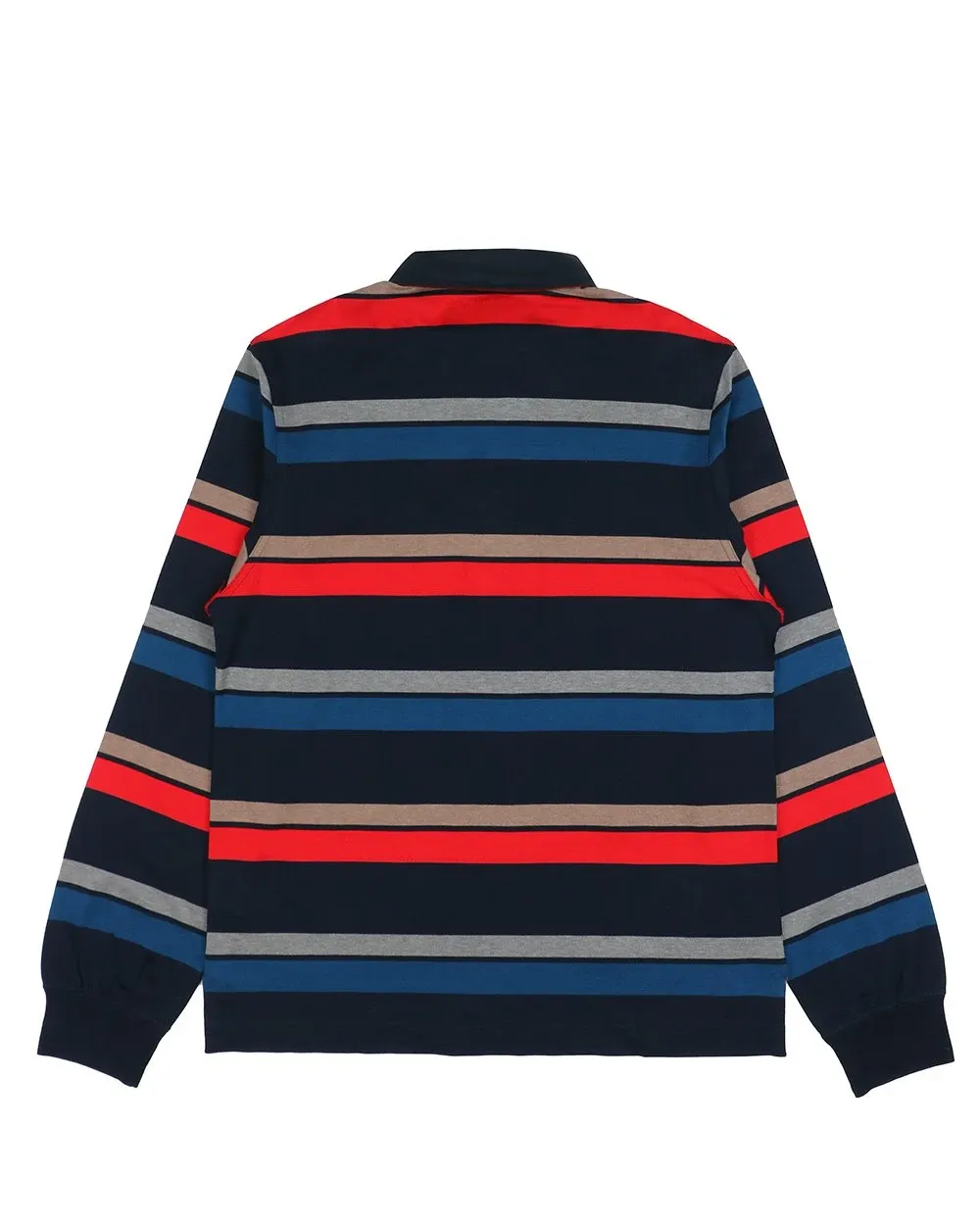 Striped Long-Sleeved Polo Shirt